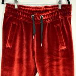 Ivy Park  Size Small Red Velour Velvet Joggers Pull On Drawstring Photo 1