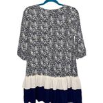 Flamingo Urban Ditsy Floral Double Ruffle Hem Blouse White Photo 8