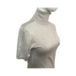 Mango NWT Committed Beige Turtleneck Short Sleeve Sweater Top Women's Medium Photo 2