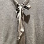 Lafayette 148 New York Gray Silk Necktie Long Sleeve Top Photo 2