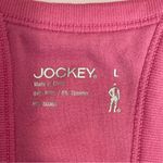 Jockey Pink Ribbed Sports Bra Size L Racerback Stretch Comfort Activewear Size L Photo 2
