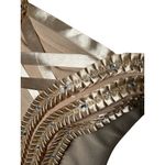 Leo Guy Size M Color Tan Sleeveless evening Top Intricate Silver Rhine Stone Size M Photo 7