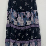 Cato  witchy coastal cowgirl Floral patchwork Tiered Maxi Skirt purple& blue #716 Photo 0