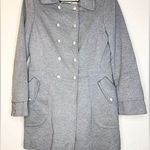 Trina Turk Button Up Pea Coat Gray Size 4 Photo 0