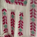 Elan  oversized White with Pink and Green Accents dress with pockets Photo 1