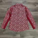 SanSoleil Solshine Foil‎ Print 1/4 Zip Mock Long Sleeve Golf Top Size Medium Red Photo 5
