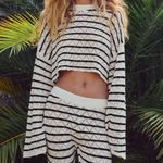 ZARA NWT Striped Crocheted Long Sleeve Top Beach Cover Up Size Small Brand New Photo 0