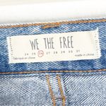 Free People WE THE FREE Ripped Distressed Blue Denim Jean Mini Skirt, Size 26 Photo 2