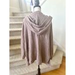 Barefoot Dreams  Taupe Beige Brown Hooded Cardigan CozyChic Lite Sweater Photo 2