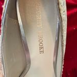 Audrey Brooke Silver Glittery Rhinestone Open Toe Textured Heels  8 Photo 3