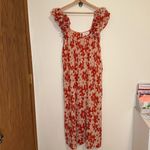 THE GREAT Cascade Dress in Burnt Red Hibiscus Flower Size undefined Photo 3