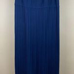 Vintage Medium Pleated High Waist Skirt Scottish Norwegian 40’s 50s Retro Winter Blue Photo 2