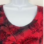 Sienna Grace Velvet Burnout Asymmetric Womens Top Sz M Y2K Holiday Goth Artsy Red Size M Photo 7