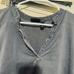 ALC Frank ALC Grey Long sleeve top sequin beaded shirt sz L popover blouse minimalist Photo 1