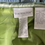 Worthington Skirt Womens 4 Pink Green Blue Stripe A-Line Skirt Casual Office Photo 6