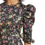 Black Halo NWT  Nadir Floral Cotton Midi Dress Black Size 4 Photo 5