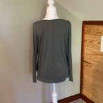 Acemi Grey Cold Shoulder Criss Cross Long Sleeve Top Blouse Photo 2