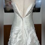Stunning Casablanca Tiered Brushed Satin Wedding Gown! White Size 6 Photo 8