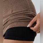 Halara  Brown High Waisted 2-in-1 A Line Mini Corduroy Casual Skirt Skort SMALL Photo 5