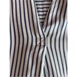 Mod Boutique  Navy and White Striped Button Down Shirt size small Photo 5