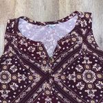 Sonoma Goods for Life Purple Paisley Pattern Sleeveless V Neck Tunic Blouse M Photo 3
