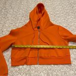 SheIn Women’s Orange Zip-Up Crop Hoodie Size Medium Photo 5