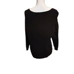 Loft Sweater Womens Black Pullover Stretch Long Sleeve Size Large Embellished Photo 1