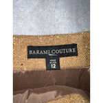 Women's BARAMI COUTURE Tweed Mini Skirt Size 12 Brown Photo 2