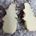 Snowman Dangle Drop Earrings Pierced Hook Ear Wires Christmas Winter Holiday Photo 3