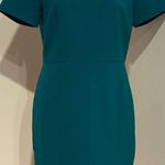 Ann Taylor Teal Green Midi Dress Closure Zipper Back Thick Heavy Material. Sz 6. Photo 0
