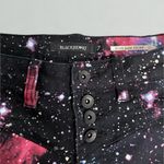 Blackheart  4 Button High Rise Denim Shorts in Black Galaxy Photo 2