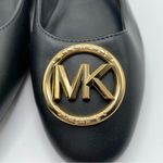 Michael Kors New  Amanda Ballet Faux Leather Black And Gold Logo Size6M NWOB 1083 Photo 2
