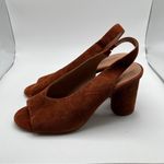 Madewell  The Alana Slingback Sandal Maple Syrup Suede size 6.5 Photo 4