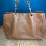 Tory Burch  Carter Smooth Leather Tote Aged Vachetta Tan Shoulder Bag Large Photo 2