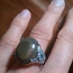 Venus Jasper and Sky Blue Topaz Stainless Steel Ring (Size 7) Photo 11