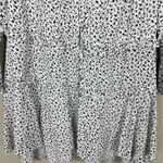 BeachLunchLounge Beach Lunch Lounge Tunic Top Womens Medium White Black Floral Tiered Ruffle M Photo 5