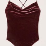 Abercrombie & Fitch Crushed Red Velvet Bodysuit Photo 0
