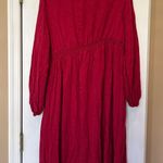 Isabel Maternity Dress Loose Flowy Pink Long Sleeve Size XL Artsy Motherhood Photo 2