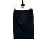 Wolford Black Pencil Skirt Front Slit Satin and Lace‎ Stripe Trim Size US 6 Photo 6