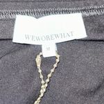 We Wore What  Cut Out Midi Skirt Jersey Knit Black Stretchy Tie Strappy Bodycon Photo 7