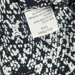 Parker Blouse Large Button Down Shirt 100% Silk Snakeskin Snake B&W Long Sleeve Photo 11