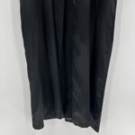 Oscar de la Renta  Pink‎ Label Lingerie Black Satin Robe Lace Sleeves Size Large Photo 3