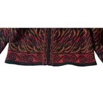 Vintage Icelandic Design Wool Blend Zip Up Lined Sweater Jacket Womens Black S Photo 4