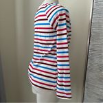 Spanx  Swim Shirt Ocean Stripe Hibiscus Long Sleeve Top Women’s Size M Photo 10