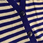 St. John Vintage for Sak’s Purple-Blue & White-Cream Striped Sweater Vest Knit 12 Photo 2