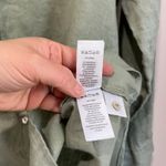 Sigrid Olsen 100% Linen Shirt Size L Green Button Up Coastal Grandma Chic Photo 4