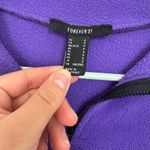 Forever 21 Neon Purple and Black Quarter Zip Fleece Crop Top Photo 4