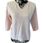 Christopher & Banks Textured Blouse V Neck Office Workwear Casual Cotton Photo 0