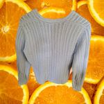 Evelyn Grace Light Blue/Green Cashmere V Neck Cable Knit Sweater Size Petite M Blue Size undefined Photo 5
