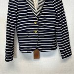 J.Crew J. Crew Schoolboy Navy Blue & White Striped Long Sleeve Button Blazer Size 00 Photo 2